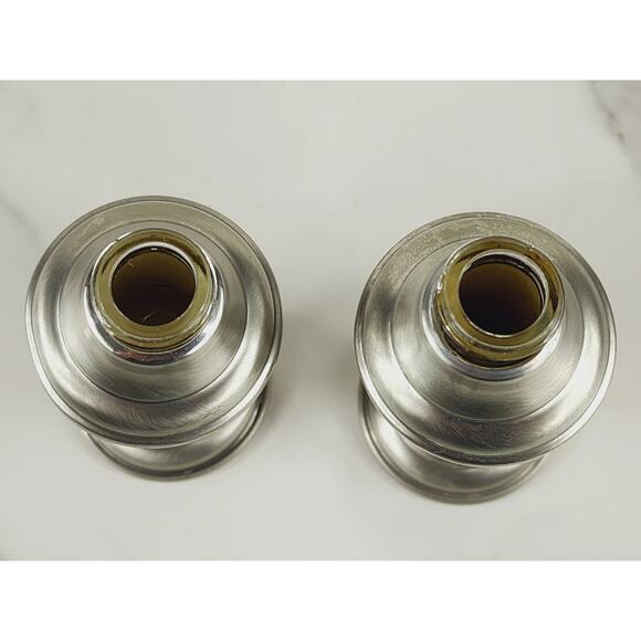 International Pewter Salt & Pepper Shakers 4 3/4" Glass Lined Eagle Mark x2 - Picture 11 of 16